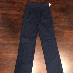 Deadstock high waisted Pleated trouser jeans